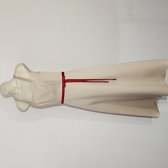 Forever Yours Dress Vintage 90s with Bow Cream Size 8 - Picture 5 of 12